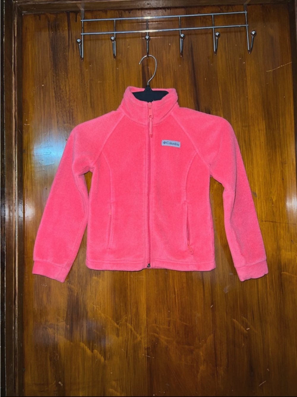 Columbia Coral-Pink Fleece Full-Zip Jacket